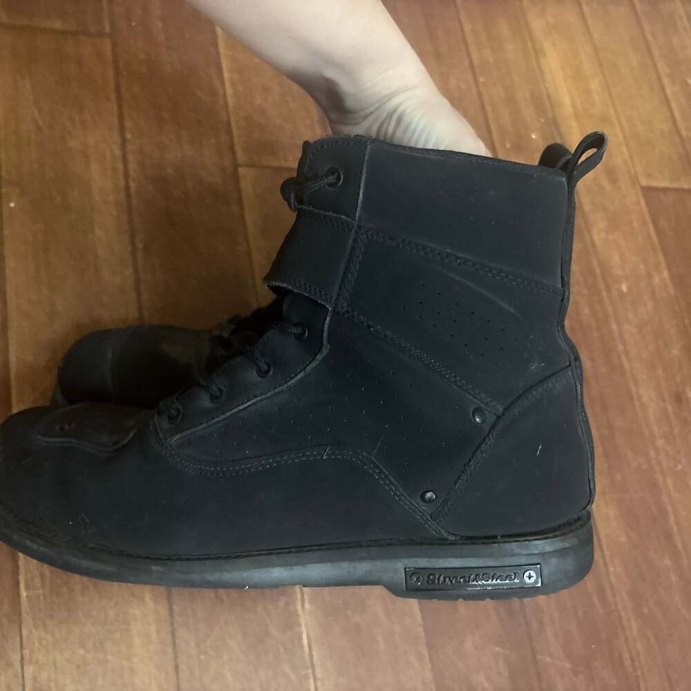Street & Steel Black Boots (Side Zipper) Size 11